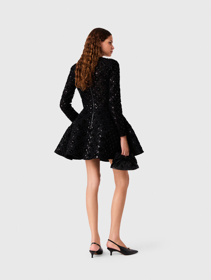 Short rhinestone velvet dress