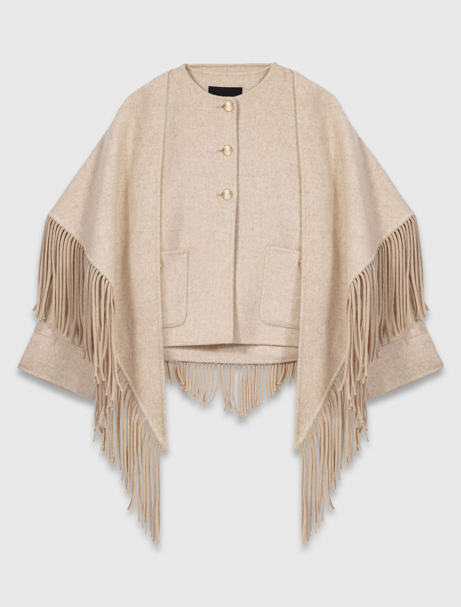 Cropped wool coat
