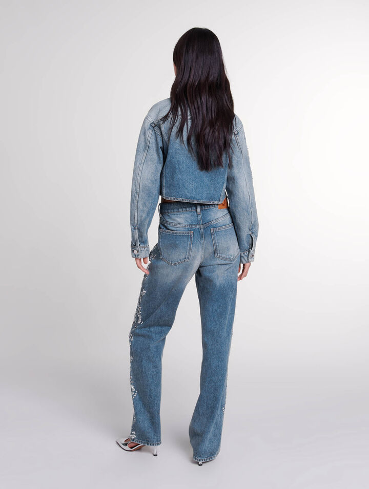 Embroidered denim jacket 