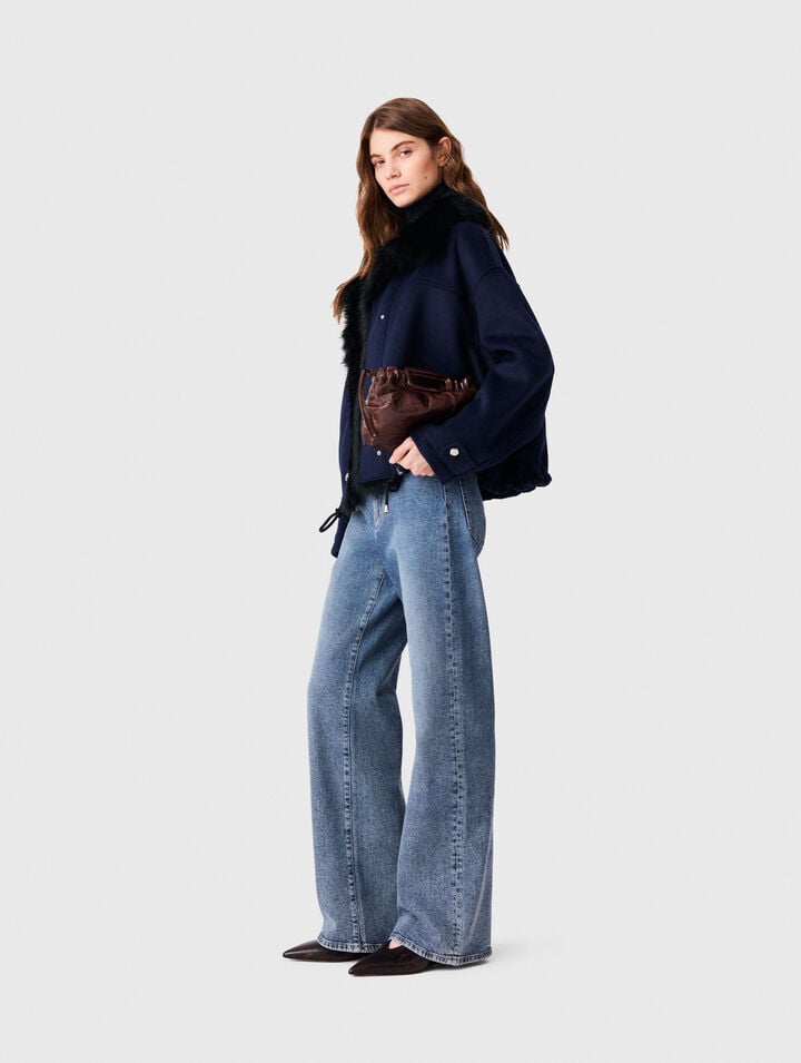 Short double-faced coat