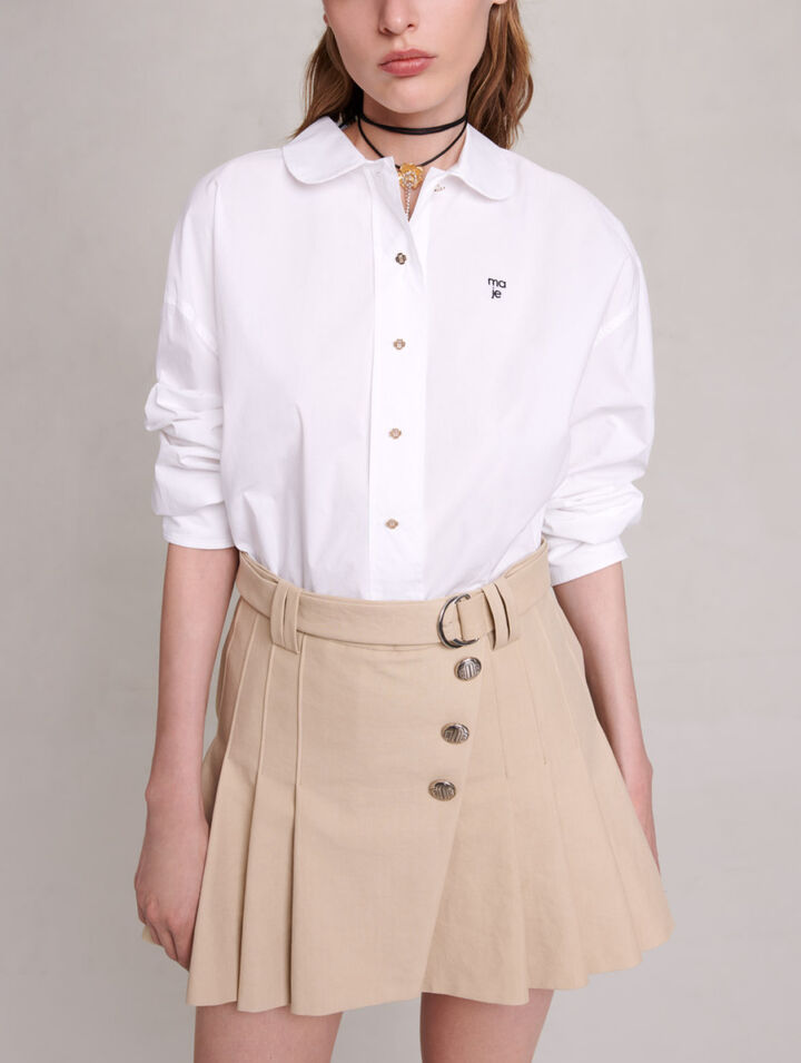 Short pleated skirt