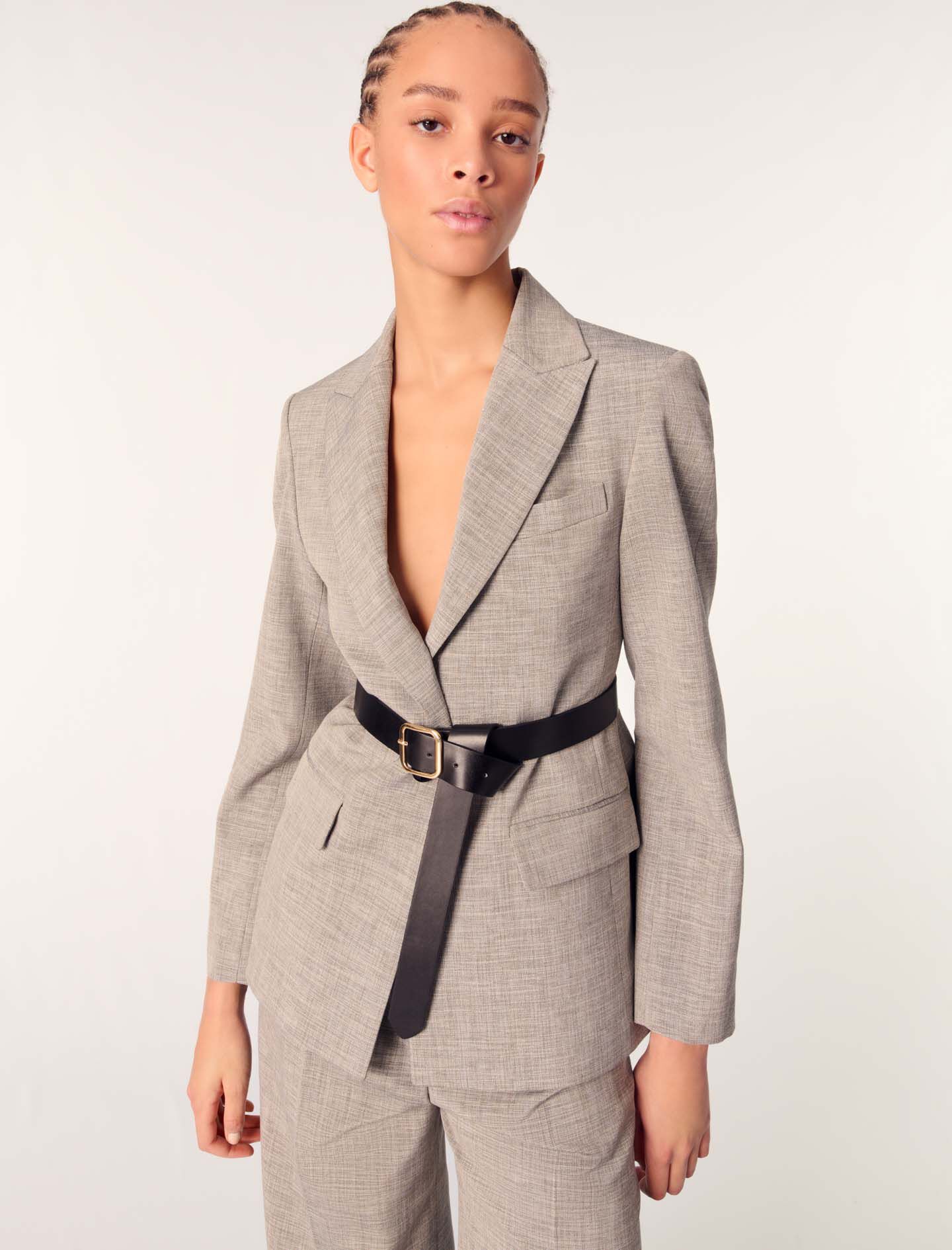 アウターその他 GOLDEN  Woman Blazer Grey GWP00829P00161460469 Women's Blazers: Single & Double-Breasted