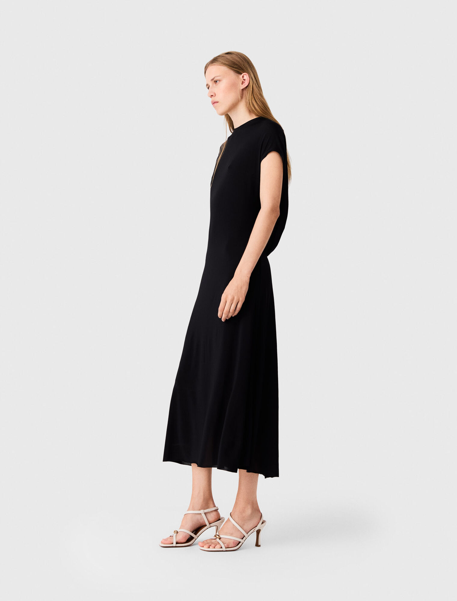 Cowl-back maxi dress