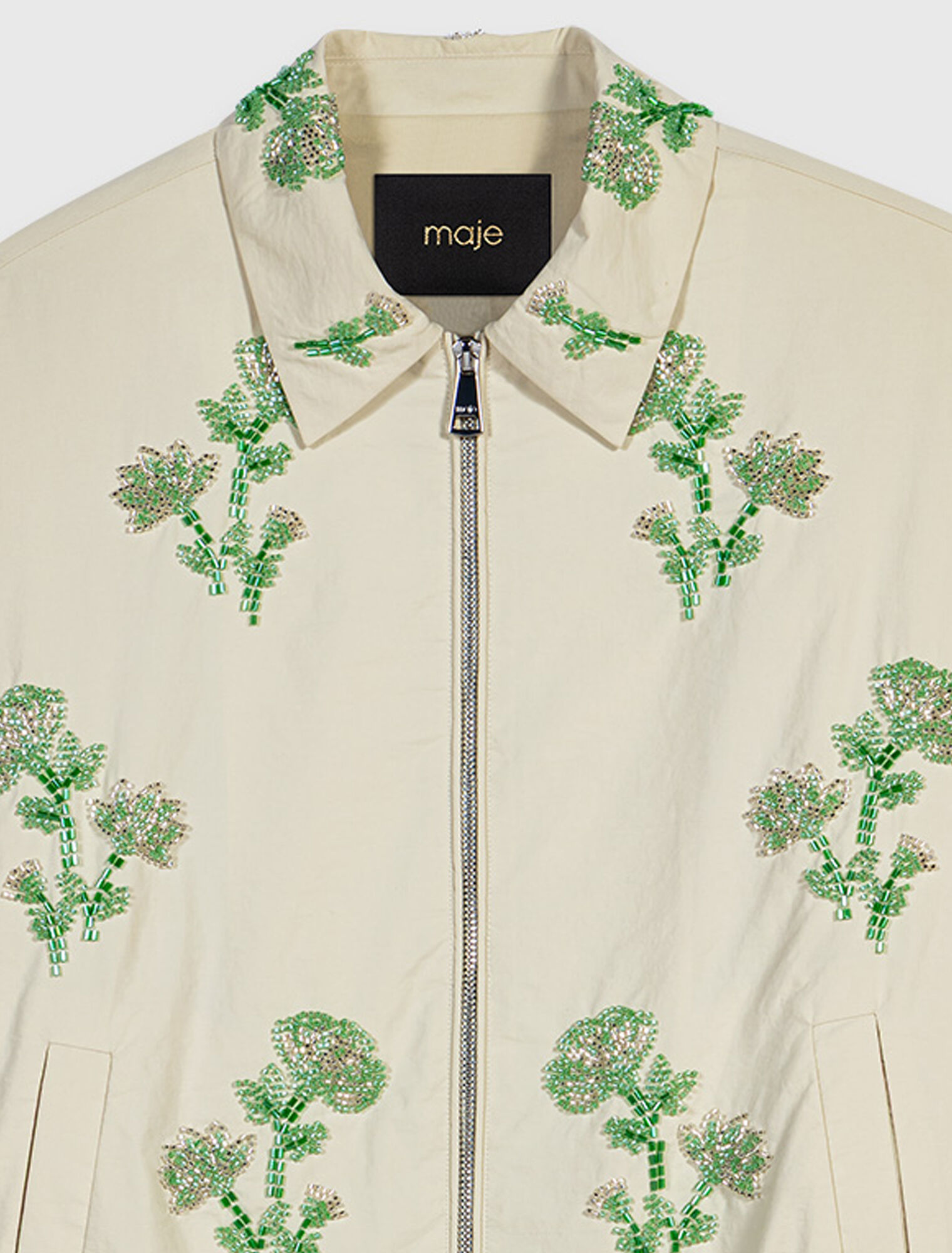 Embroidered technical bomber jacket