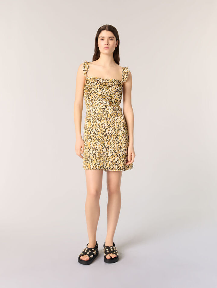 Leopard print short dress