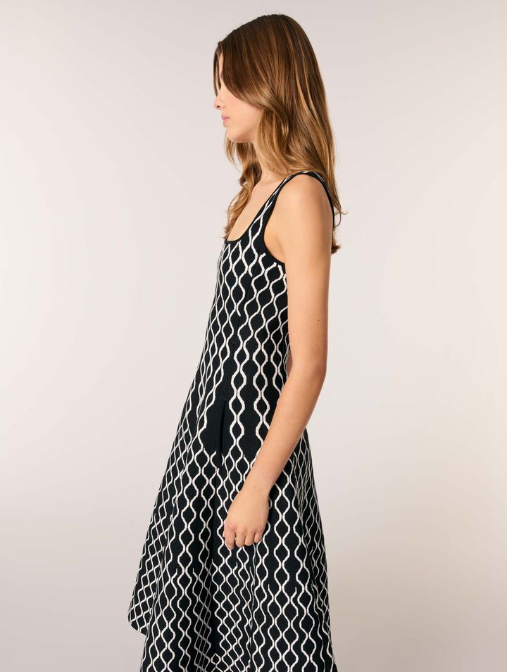 Jacquard knit midi dress