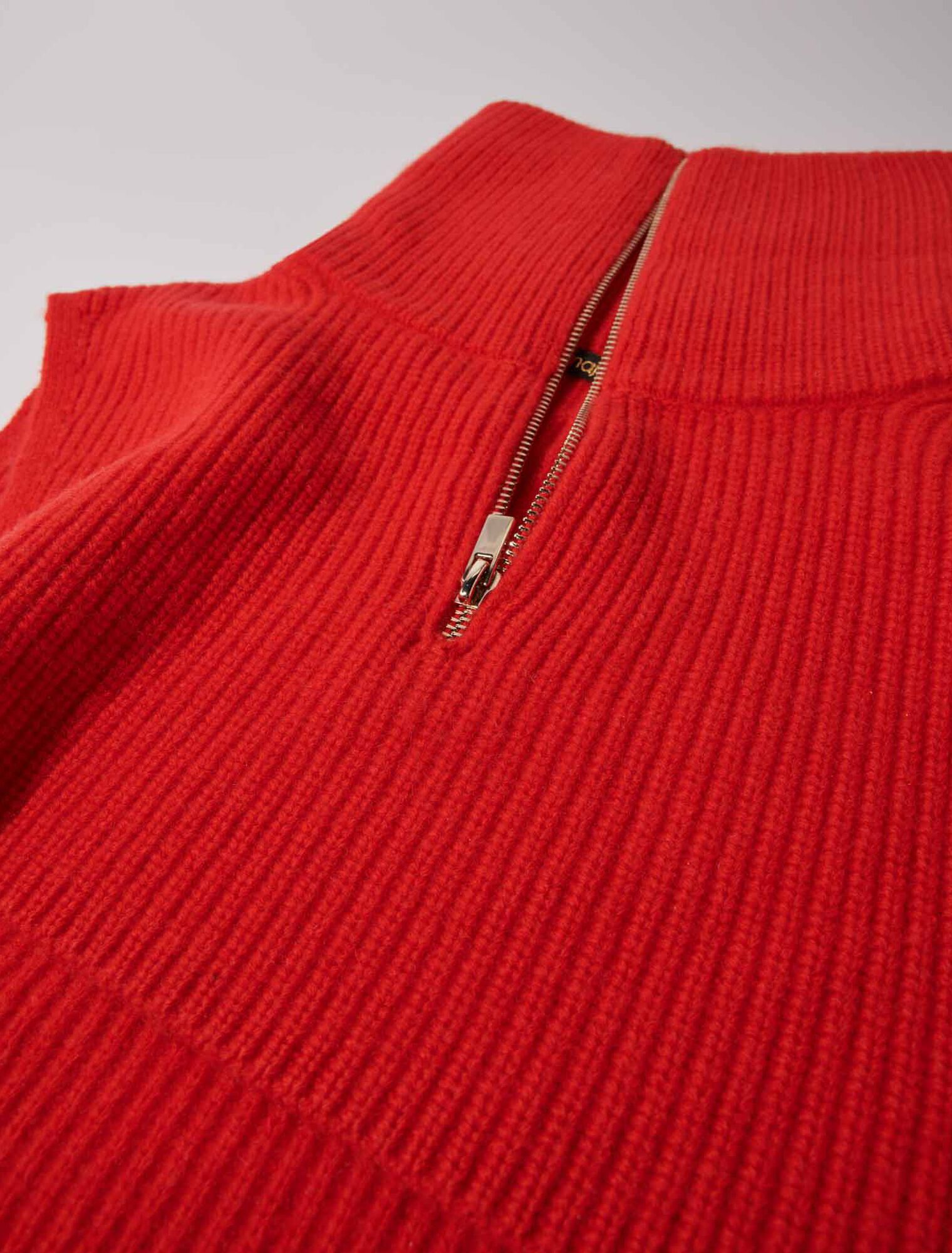 Cashmere/wool zip-up neck warmer