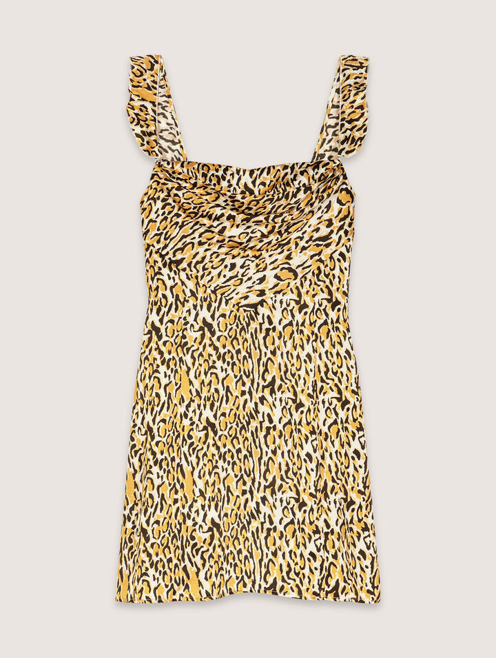 Leopard print short dress