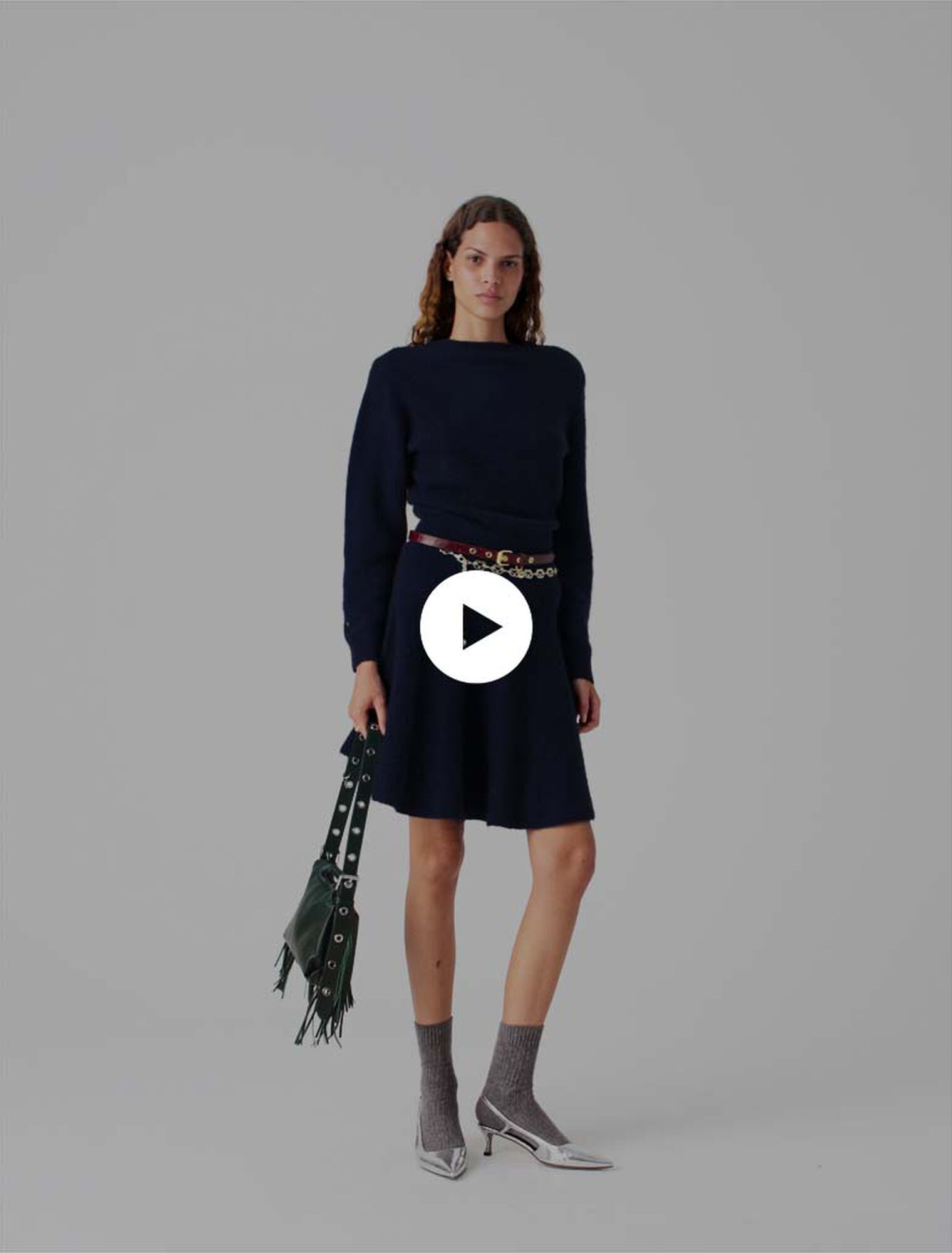 Short yak blend dress