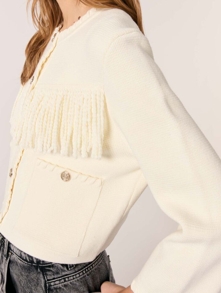 Fringed cardigan