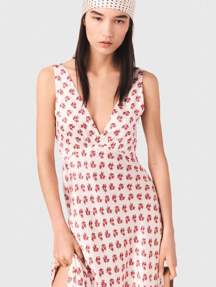 Patterned silk dress