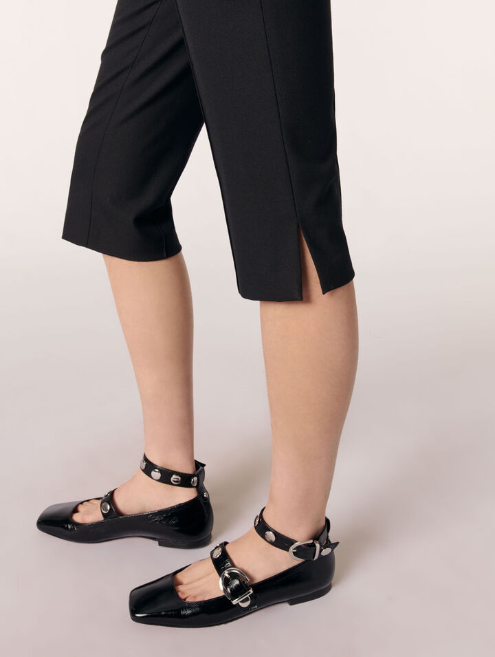 Studded leather Mary Jane pumps