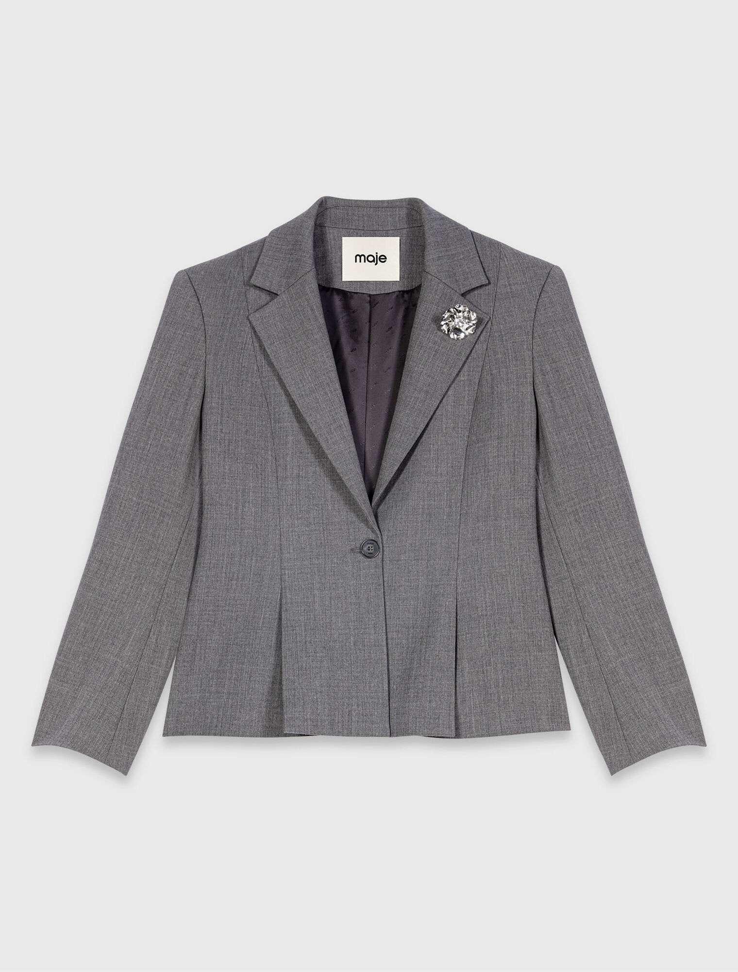 Short Bar-style suit jacket