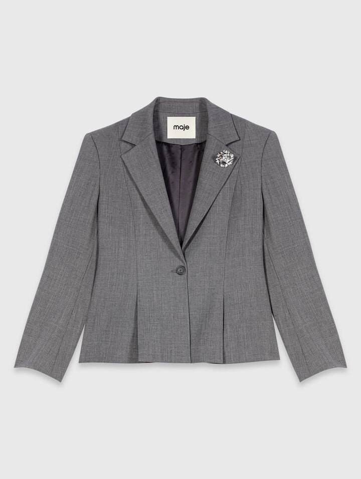 Short Bar-style suit jacket