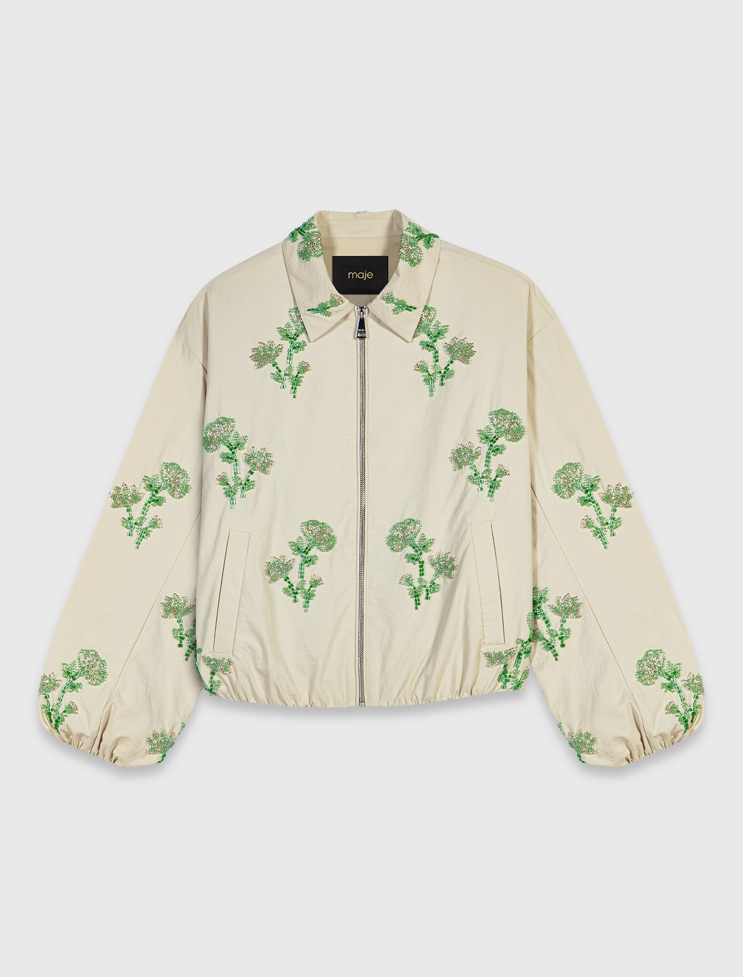 Embroidered technical bomber jacket