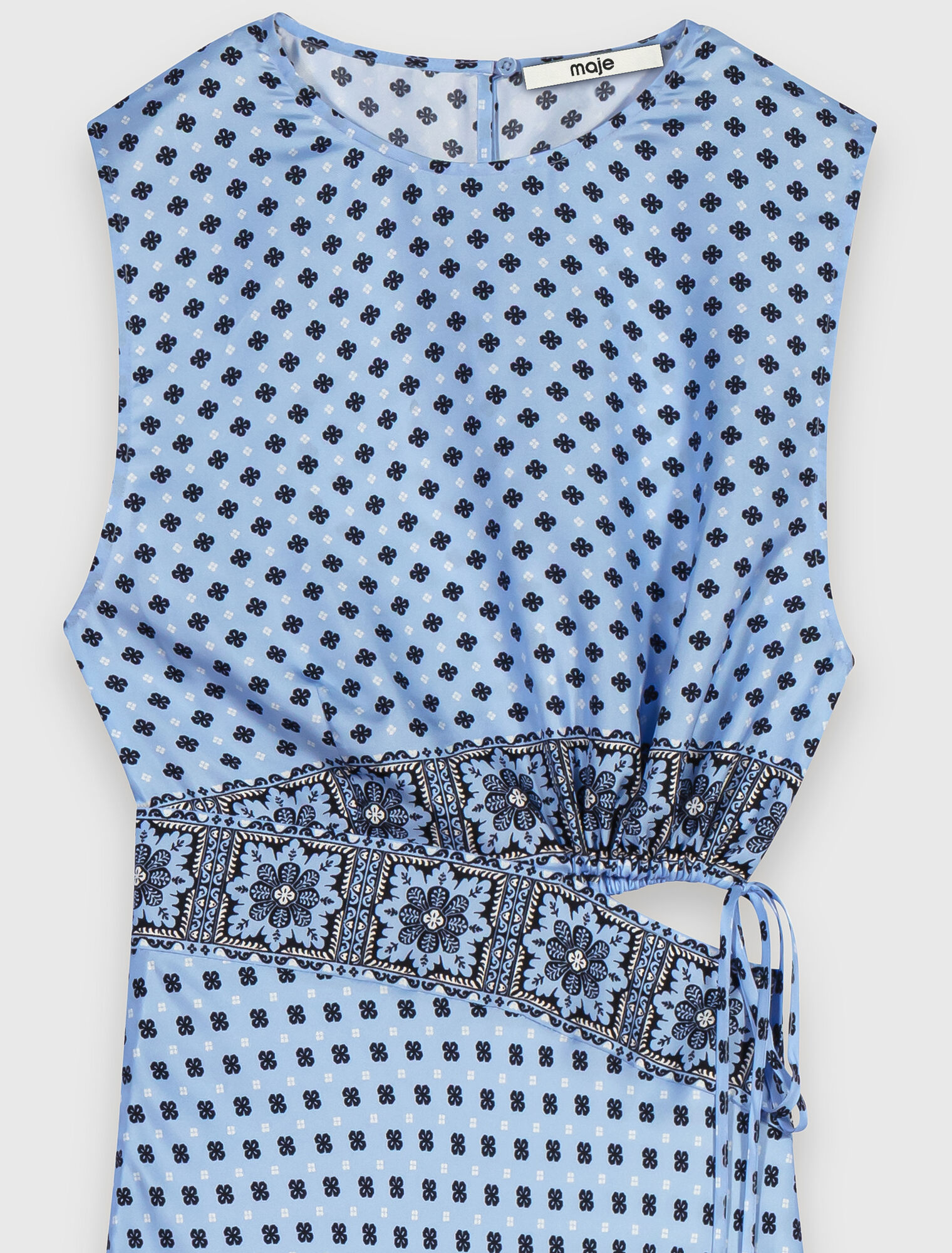Patterned cutaway dress