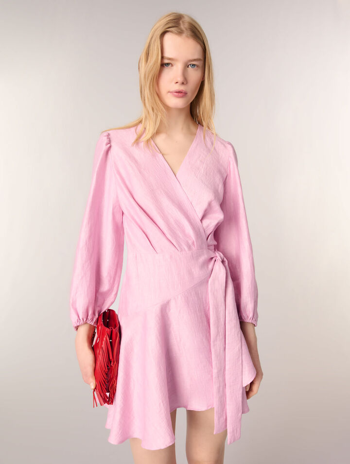 Linen wrap dress