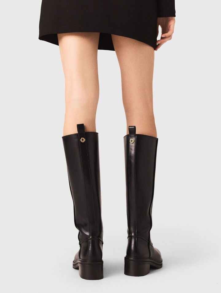 Leather boots