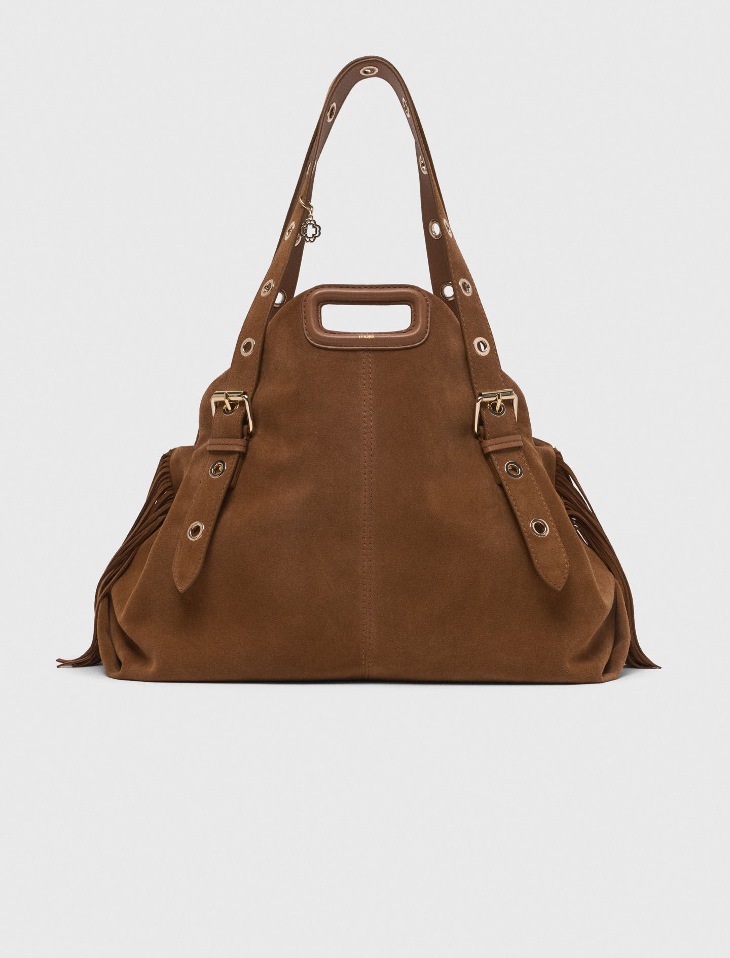 Suede Miss M XL bag Brown for Women | Maje