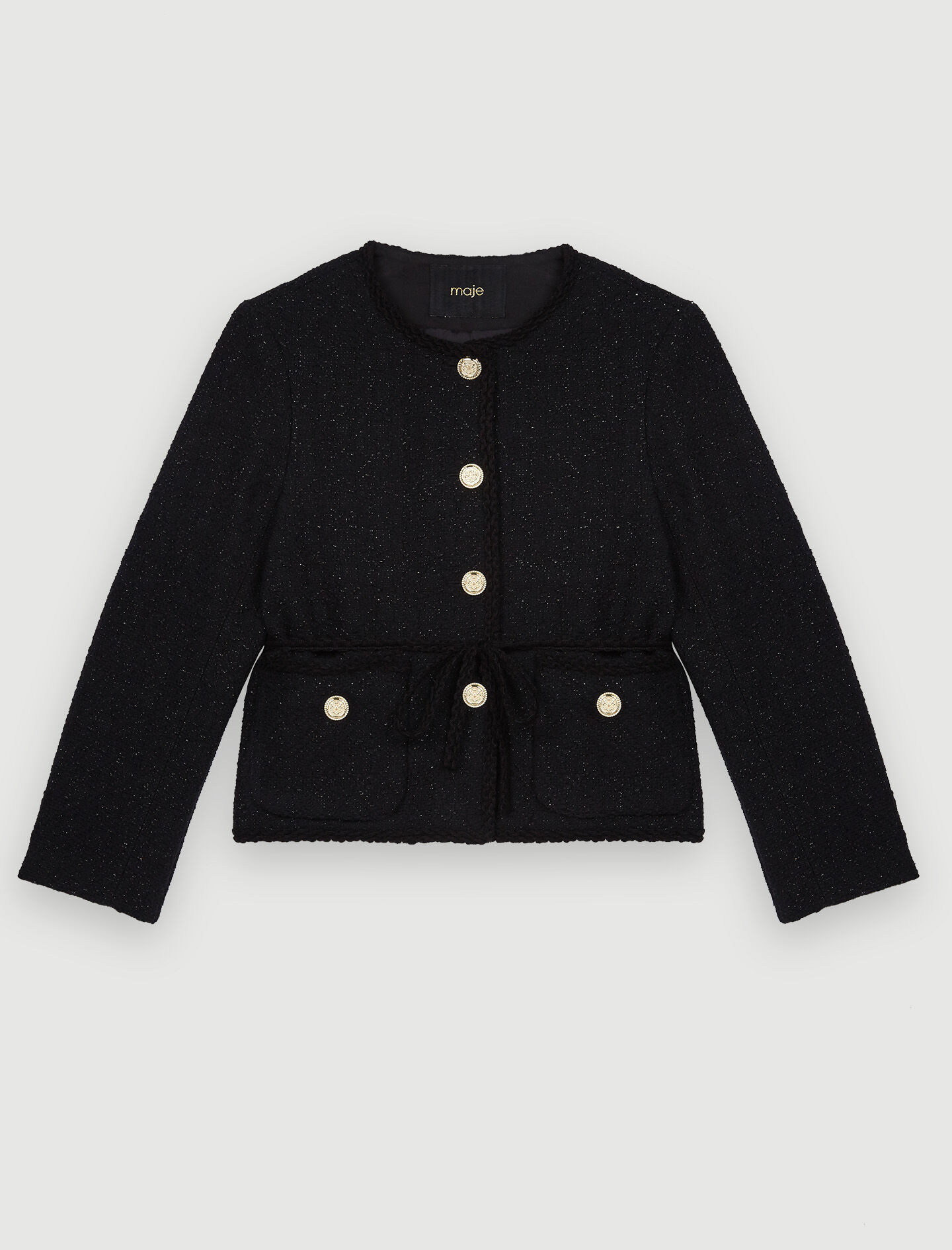 SALE *maje* ツイードジャケット Belted tweed jacket