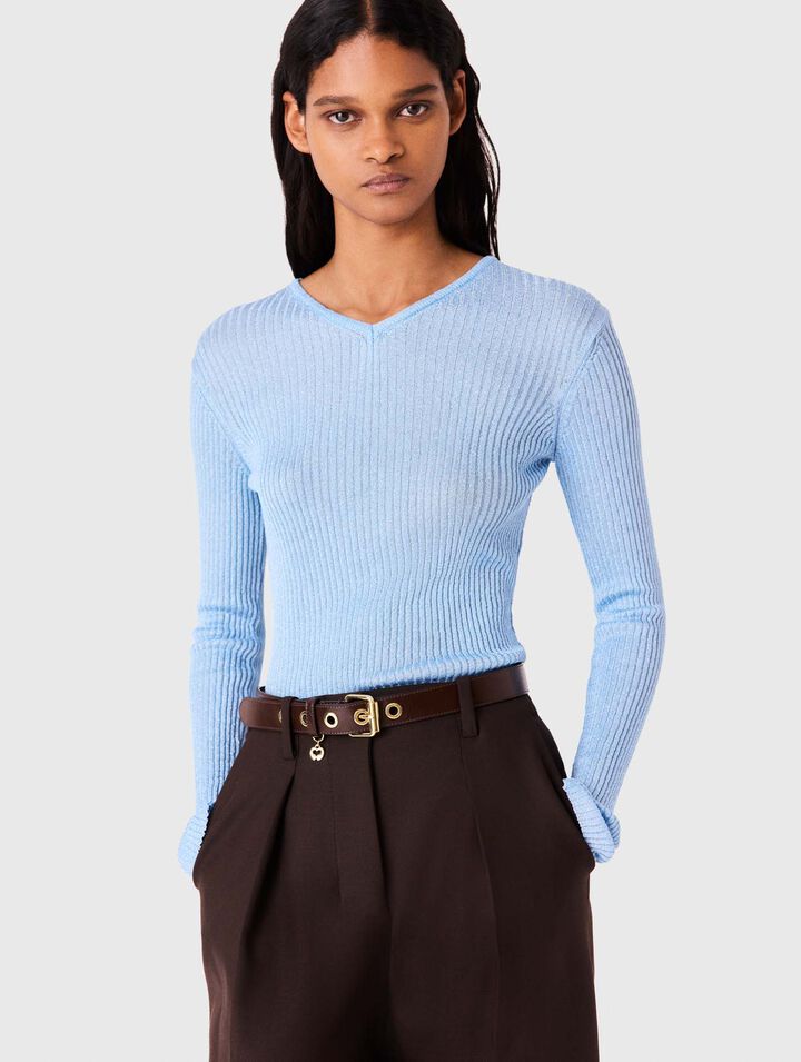 Lurex knit jumper