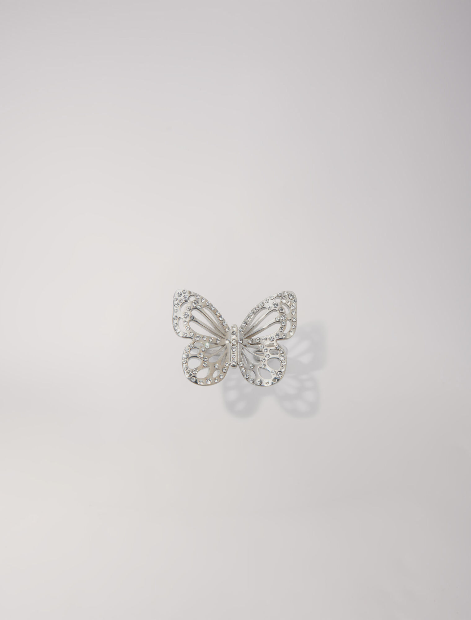 Butterfly ring with rhinestones