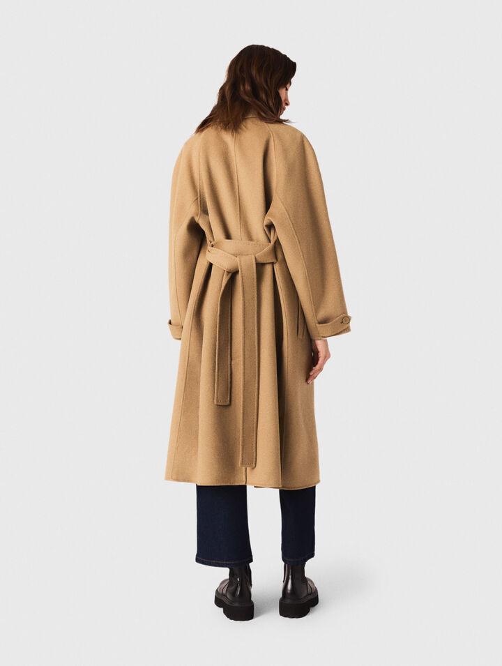 Manteau long double face