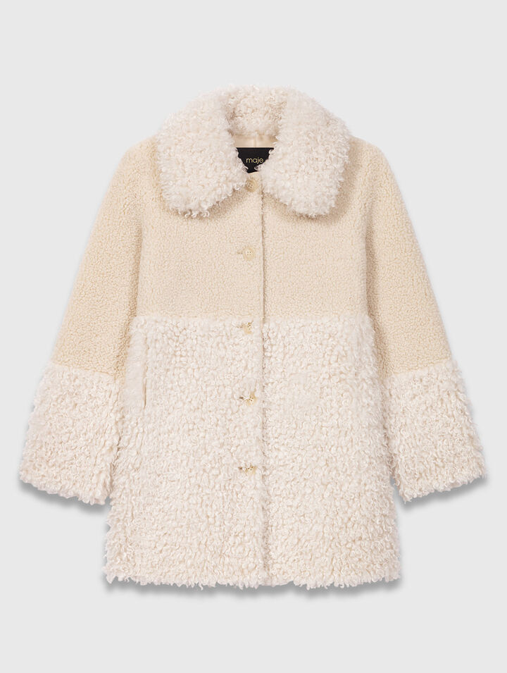 Long faux fur coat