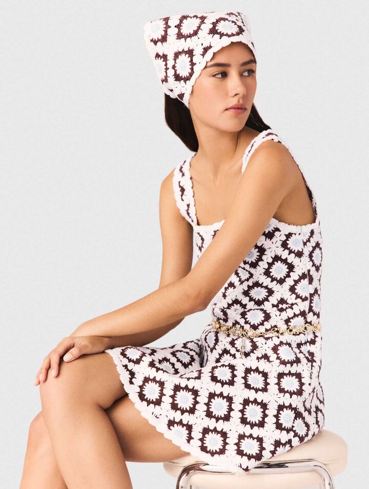 Floral crochet dress