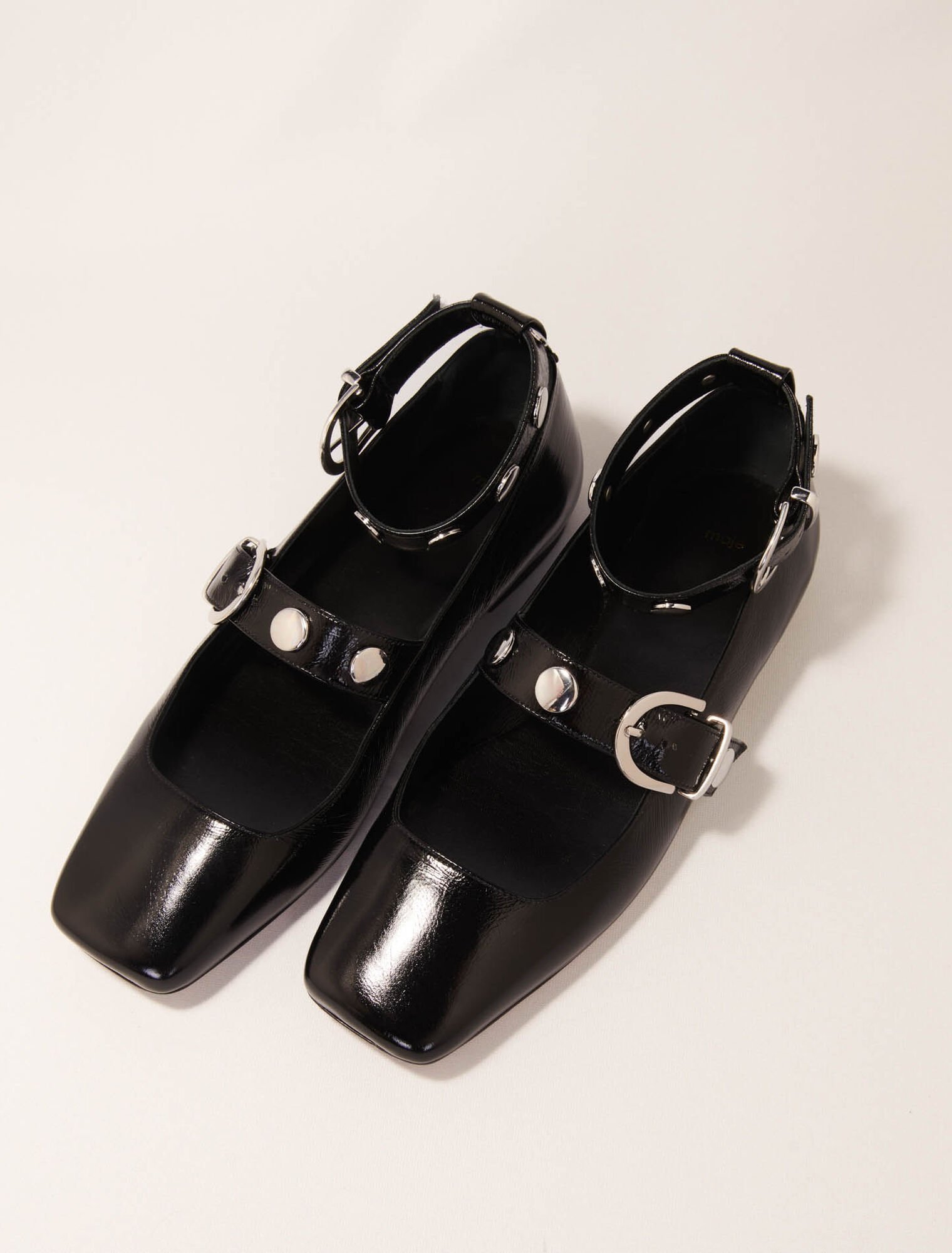 Studded leather Mary Jane pumps