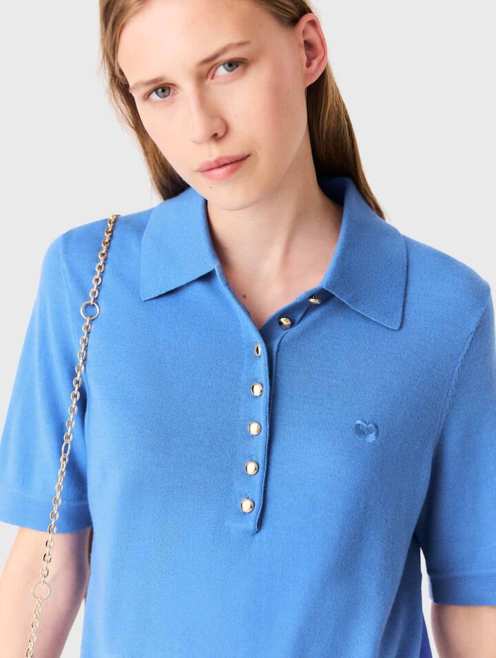 Polo collar jumper