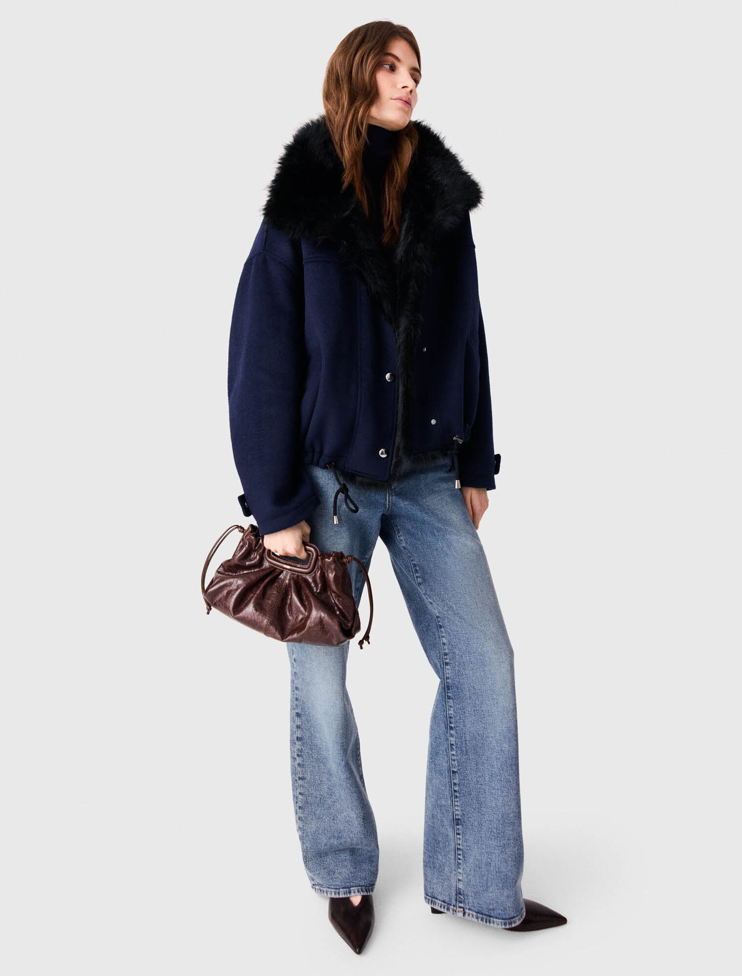 Short double-faced coat