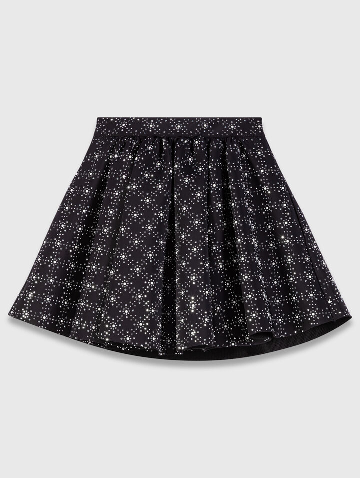 Pearl and rhinestone skater skirt