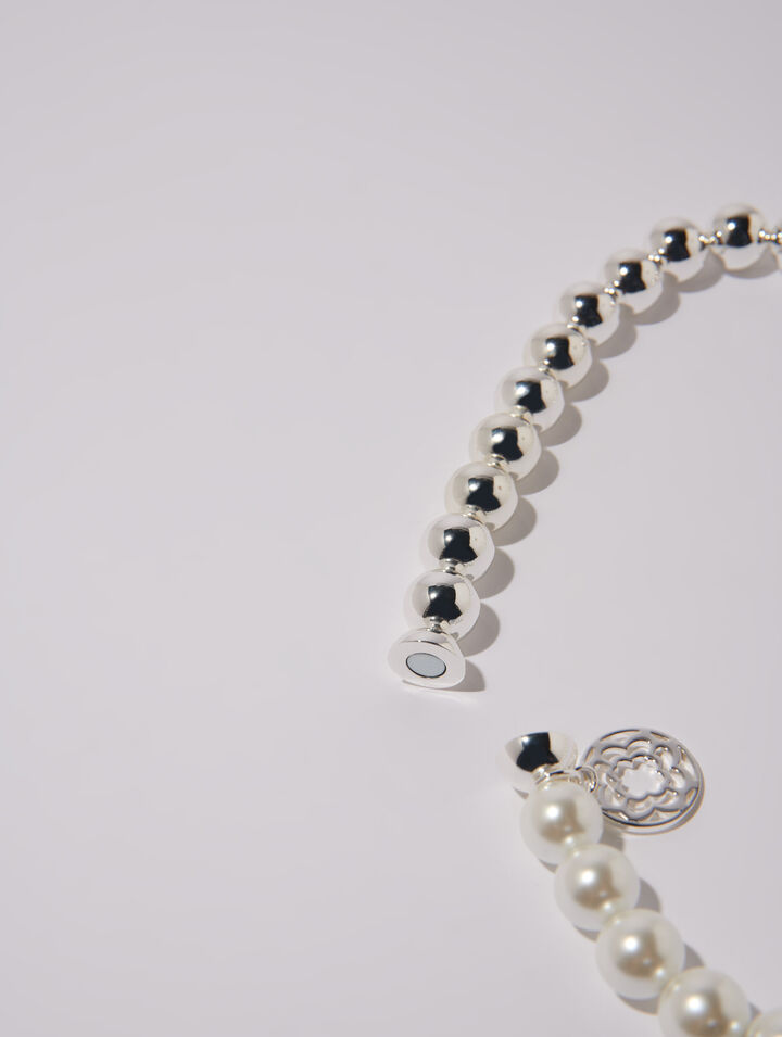 Mixed pearl choker necklace