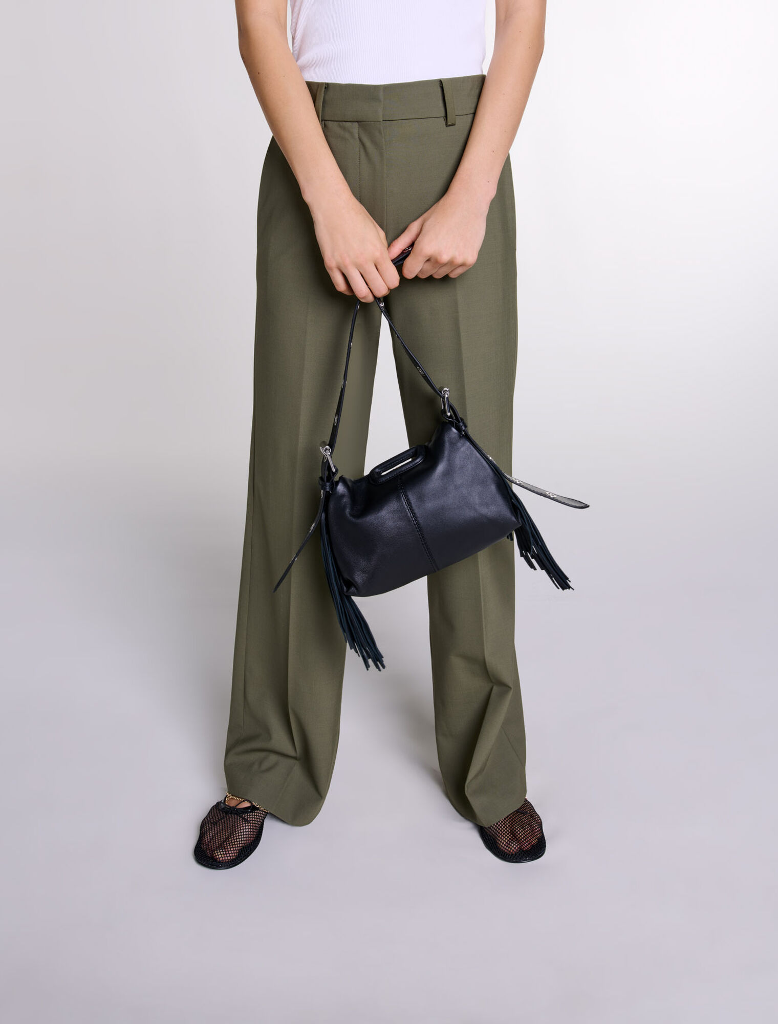 Straight-leg suit trousers