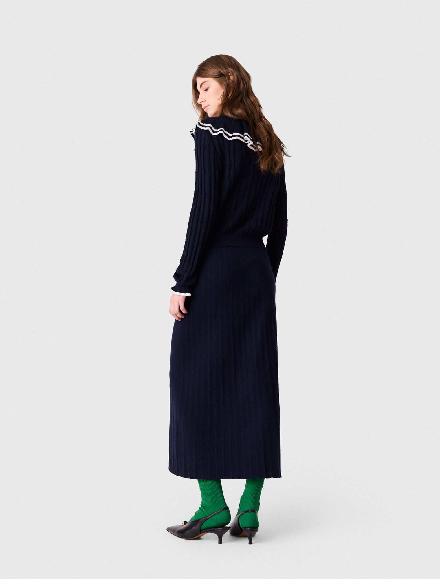 Layered cape cardigan