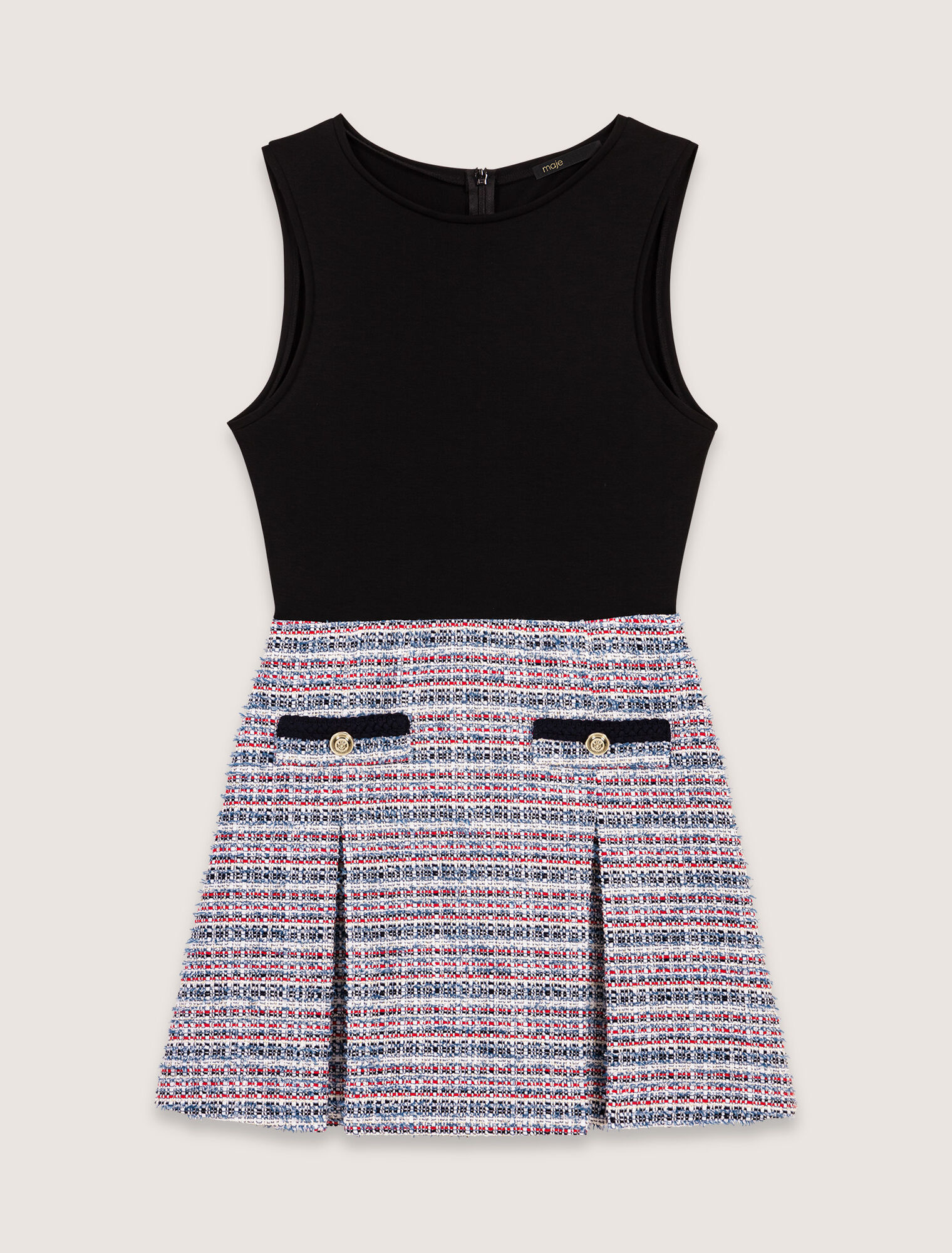 Tweed 2-in-1 short dress 
