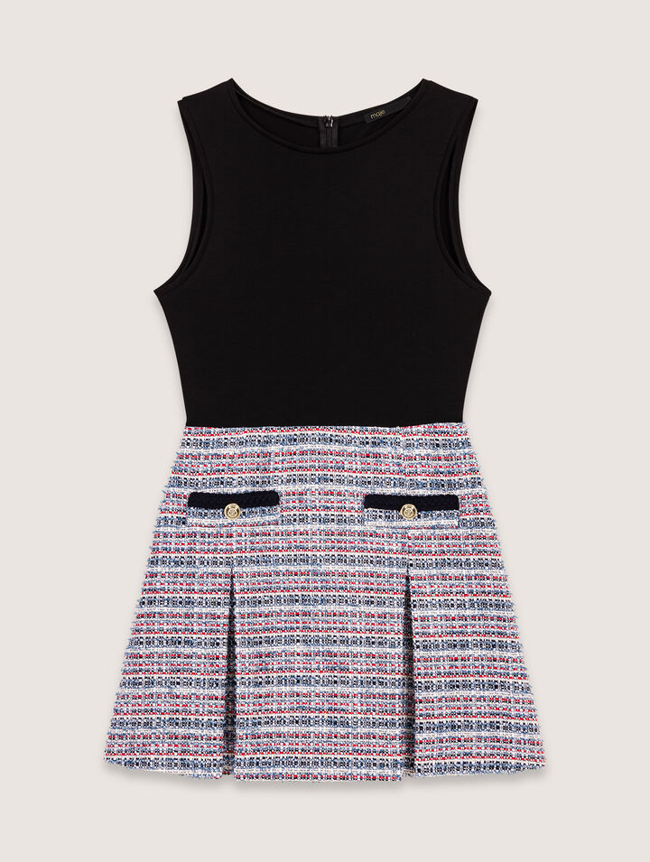 Tweed 2-in-1 short dress 