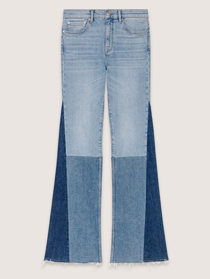 Tricolour patchwork jeans