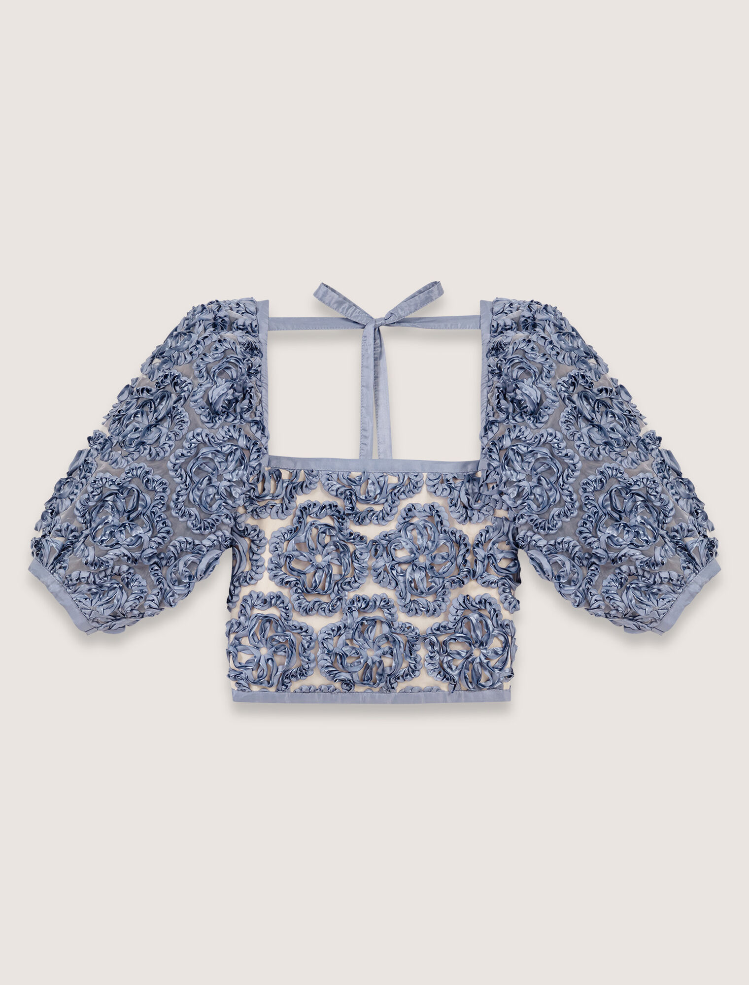 Floral organza top