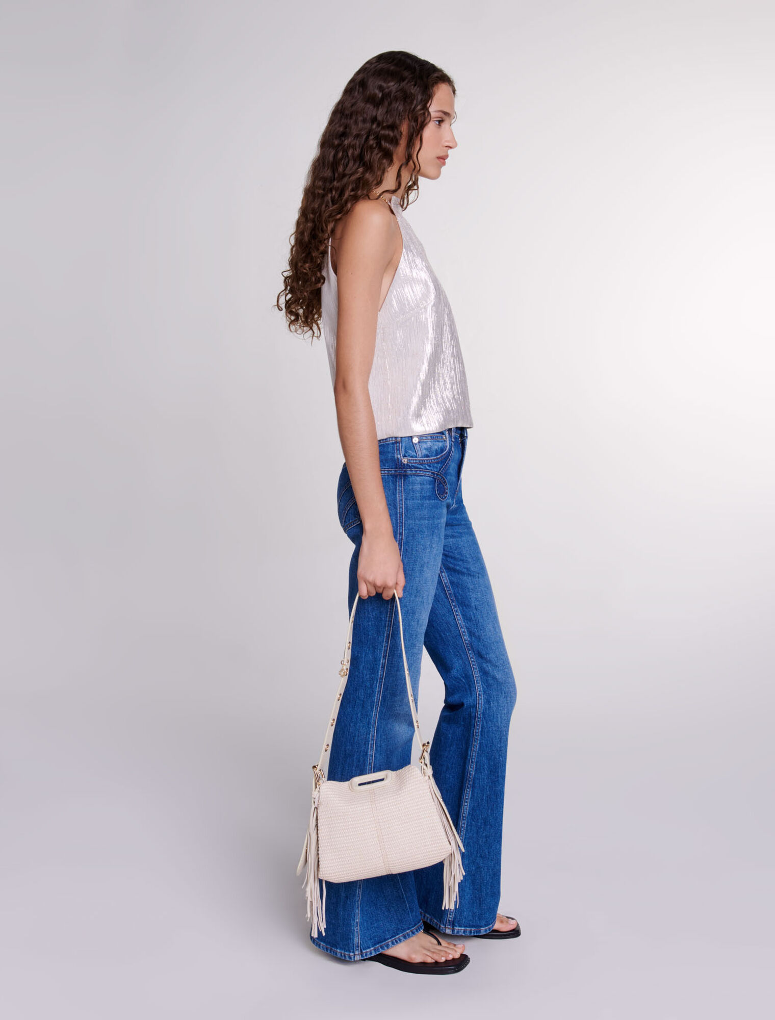 Raffia effect Miss M Mini bag
