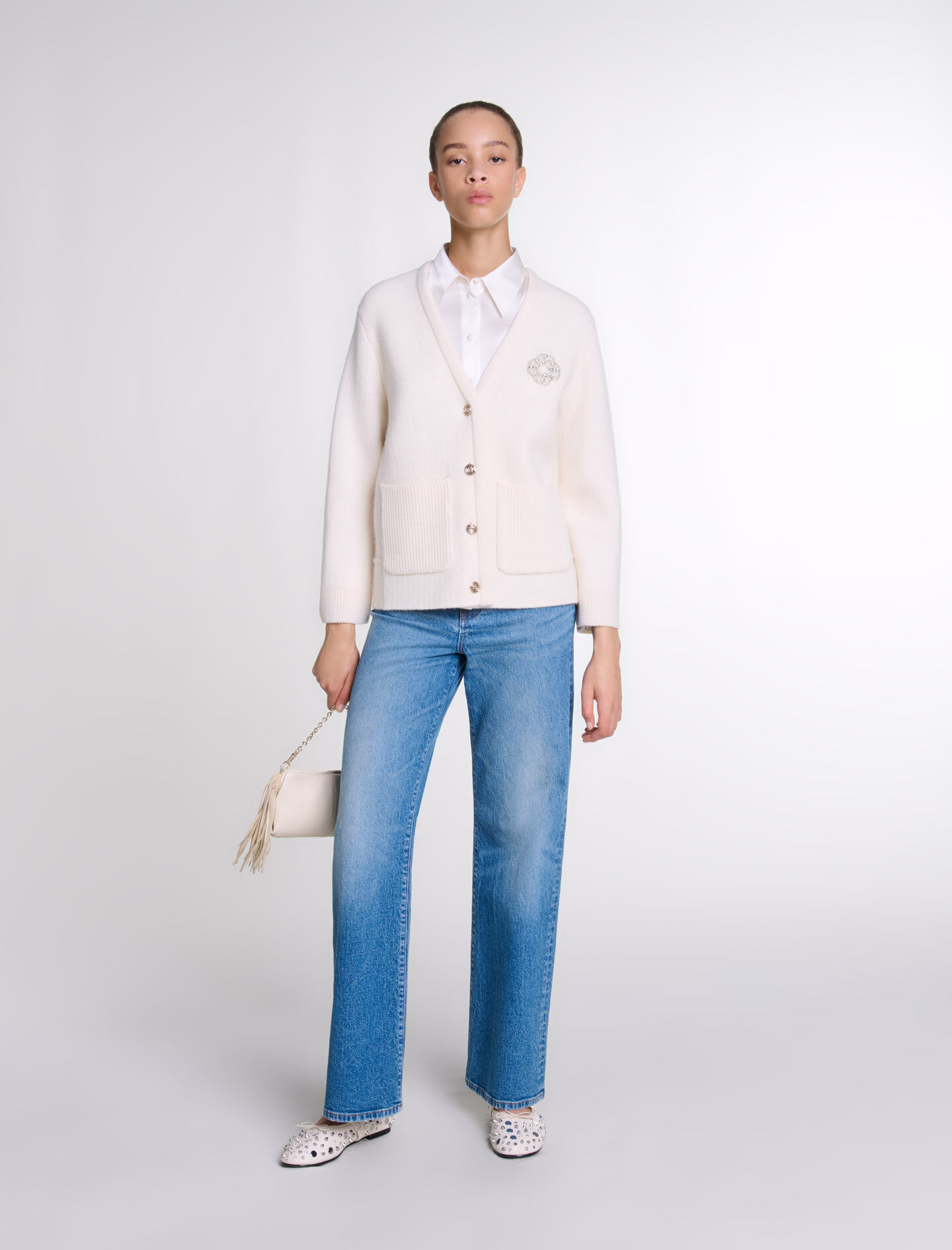 Maje white sweater shop