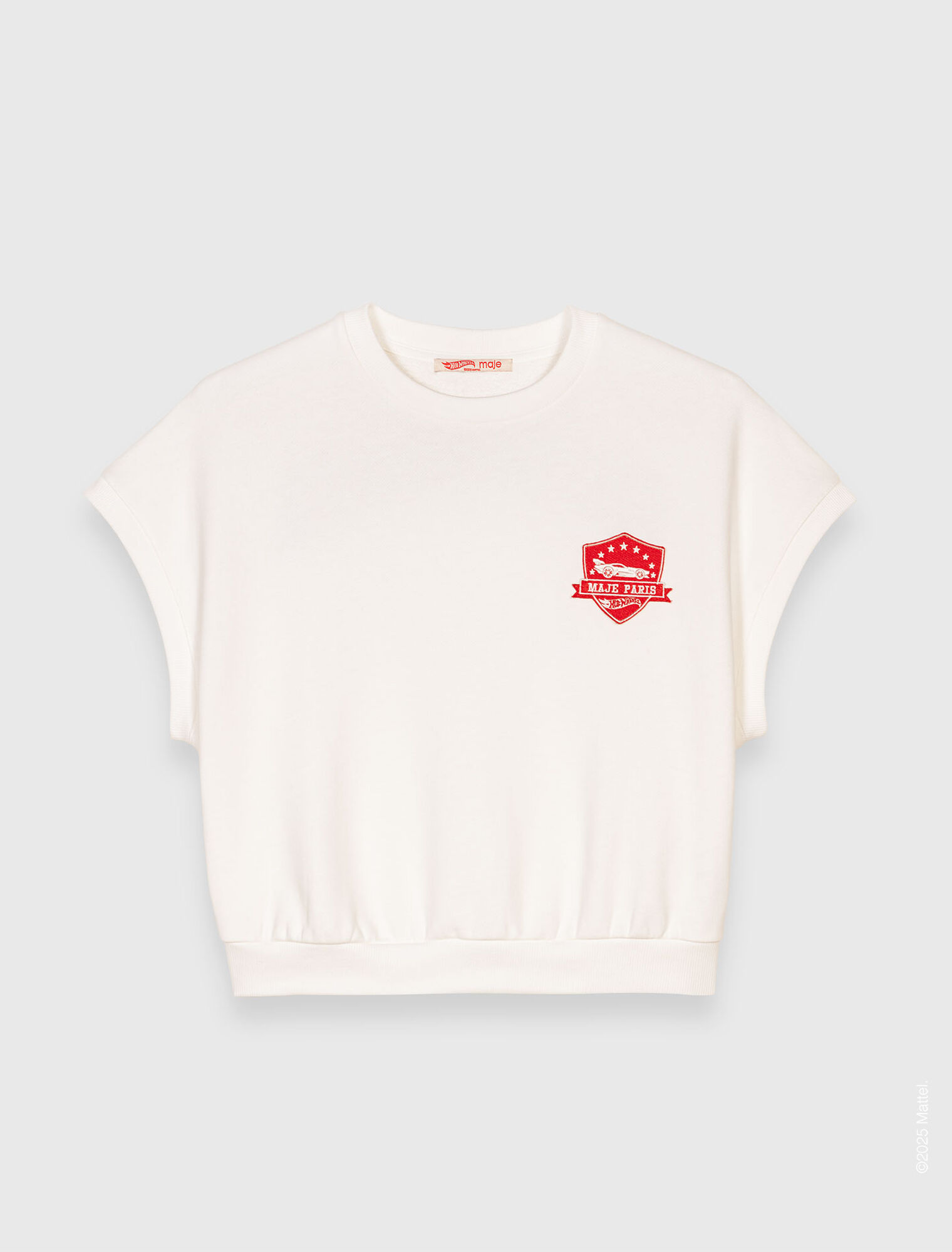 Embroidered logo crop sweatshirt