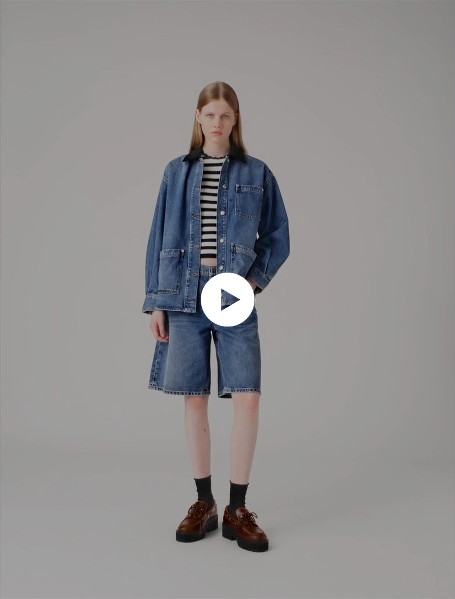 Faded denim jacket