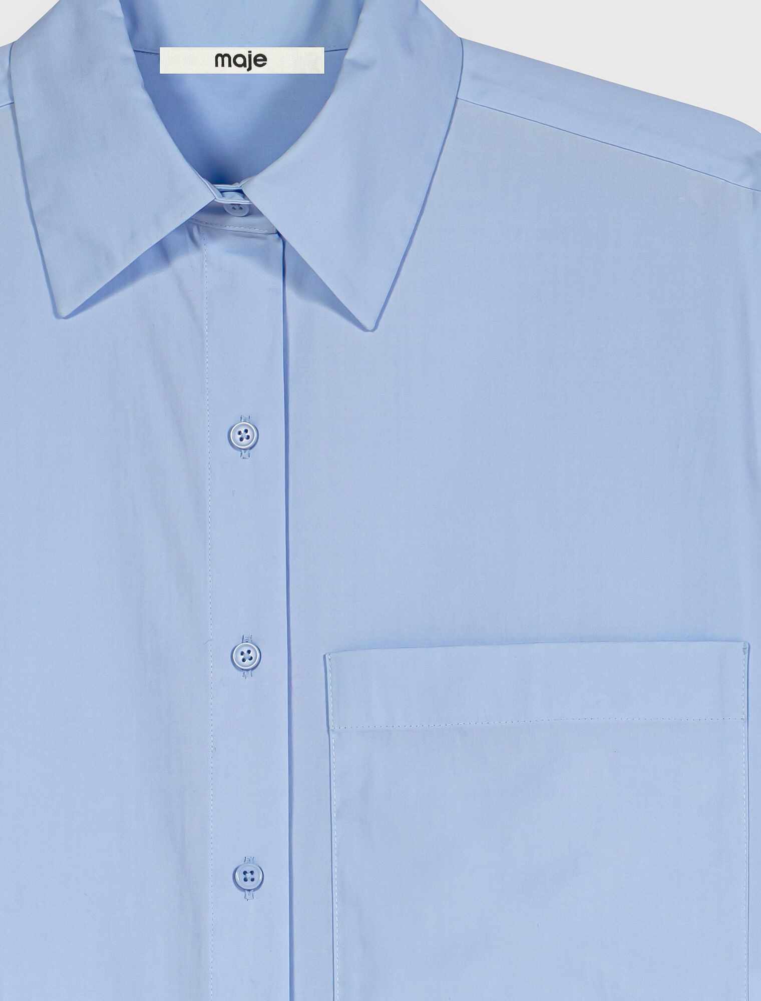 Cropped shirt with chain trim