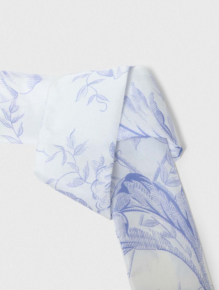 Floral print silk scarf