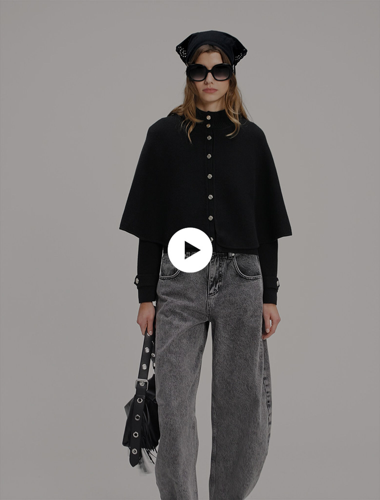 Cape-effect cardigan
