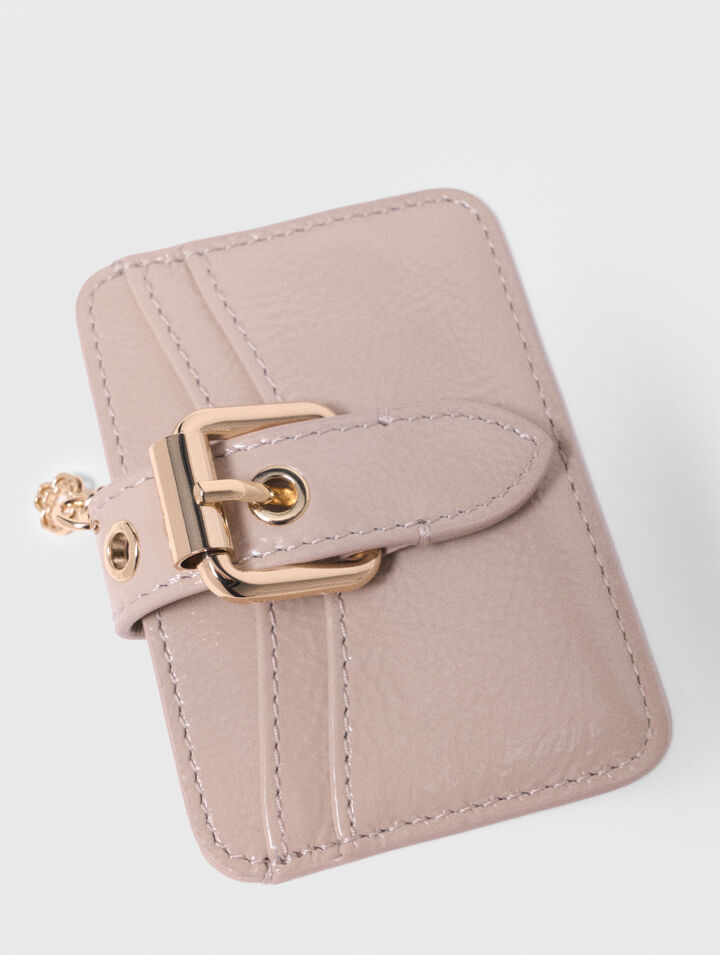 Miss M naplak leather card case
