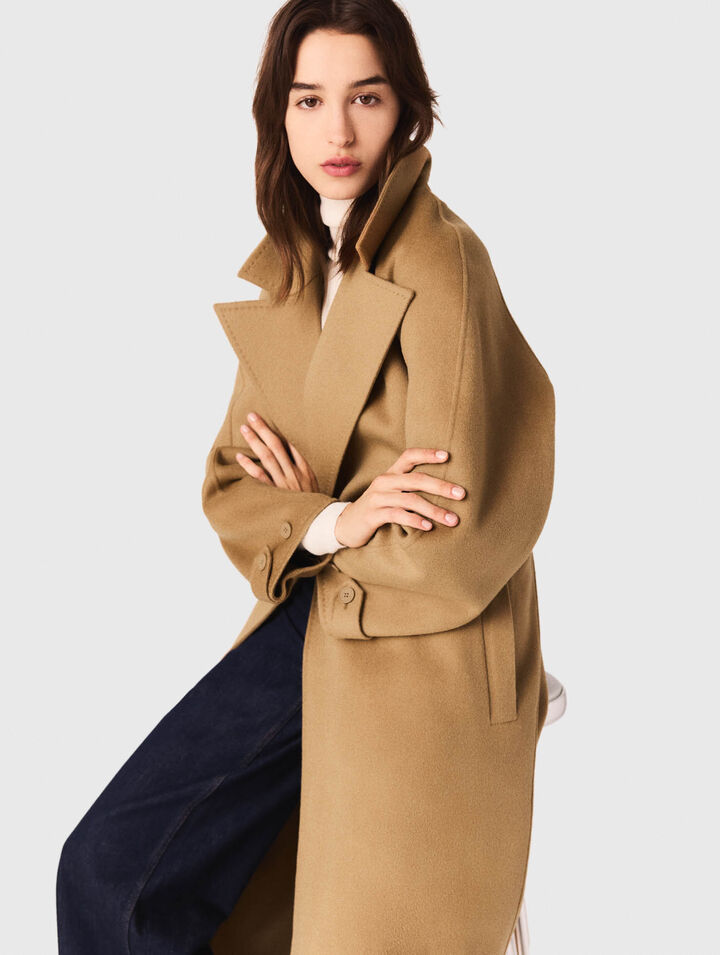 Manteau long double face