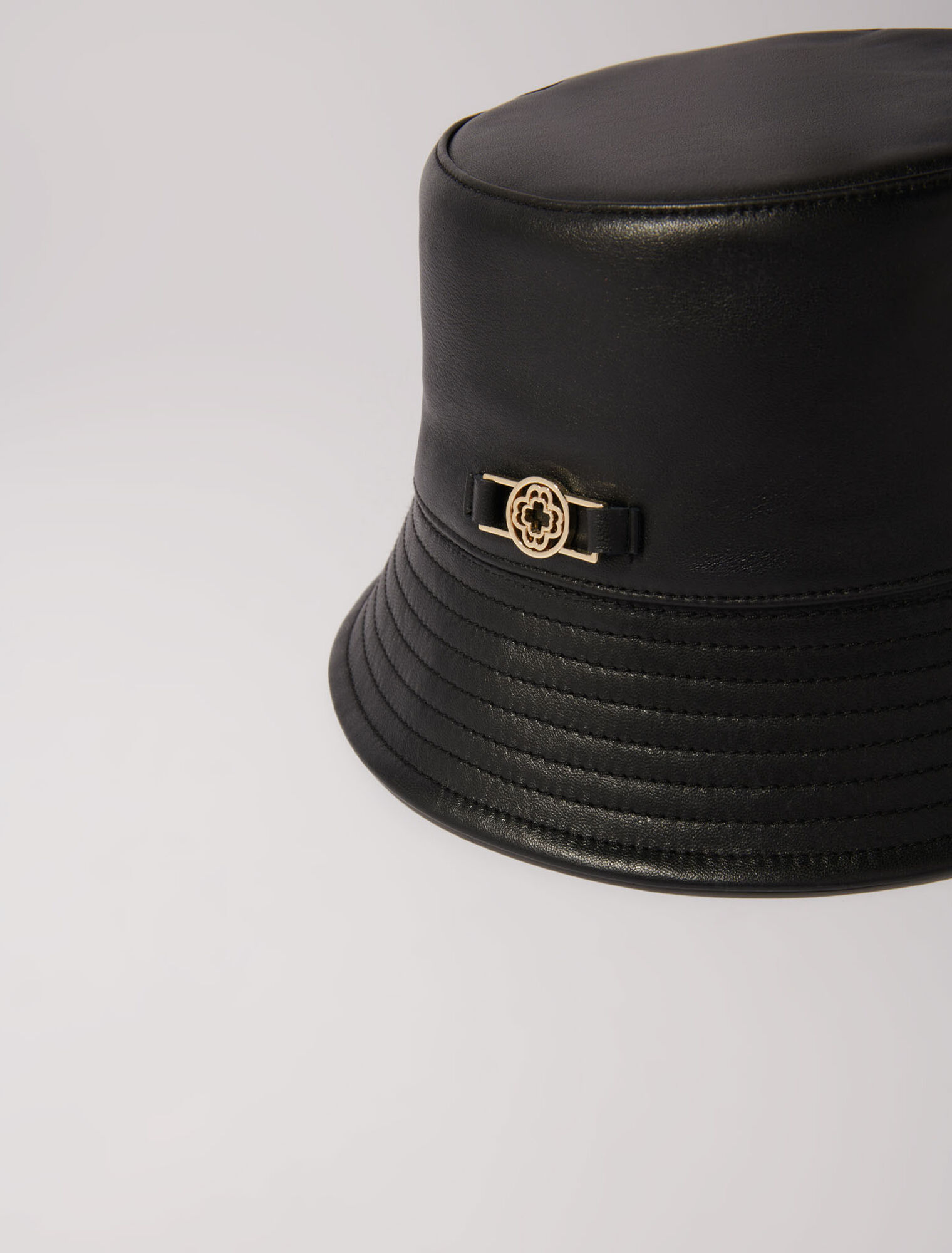 Leather bucket hat